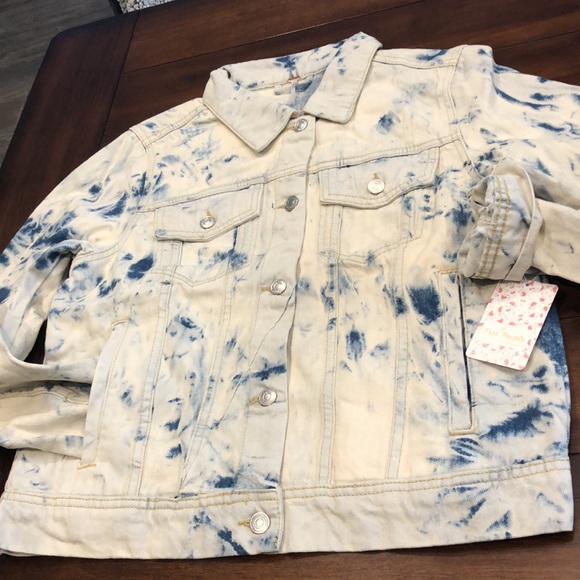 Free People Rumors Tie Dye Denim Jacket - Picture 7 of 15